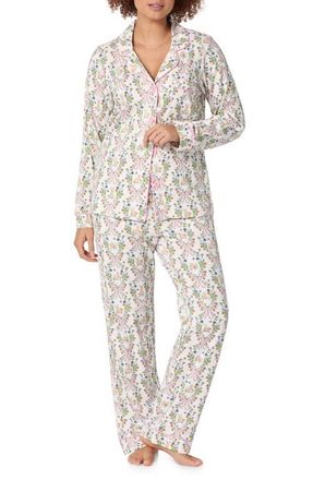 Bedhead Pajamas Stretch Cotton Jersey Pajamas in Bunny Blooms at Nordstrom, Size X-Small