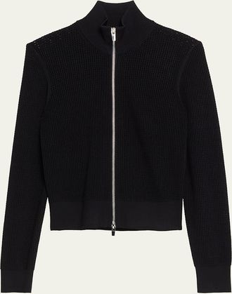 A.L.C. Jax Open-Work Zip Cardigan