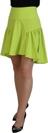 Dsquared2 Green High Waist A-line Pleated Mini Women Womens Skirt (Pre-Owned)