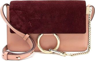 Chlo&eacute; Pink Suede Faye Small Shoulder Bag (Authentic Pre-Loved)