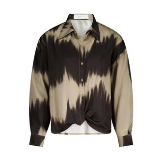 Nukus Nukus, Dames, Blouses & Shirts, Bruin, Maat: XL