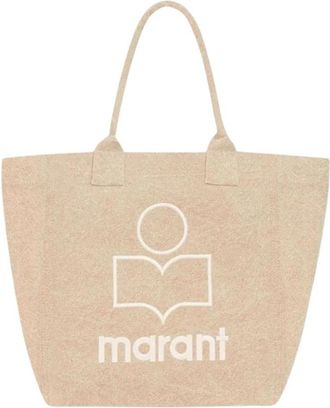 Isabel Marant Oskan Moon Bag - Dames - Shoppers - Beige - ONE Size - Leer - Tassen