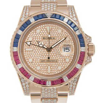 Rolex GMT-Master II Automatic Diamond Mens Watch M126755SARU-0002