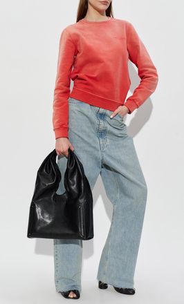 Maison Margiela Sweatshirt With Embroidered Logo, Womens, Red