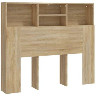 vidaXL Headboard Cabinet Sonoma Oak 120x19x103.5 cm Vidaxl