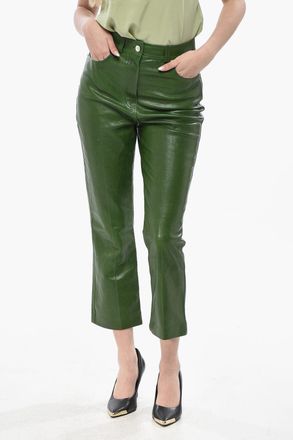 Ferragamo Pantaloni 5 Tasche in Pelle Salvatore Ferragamo