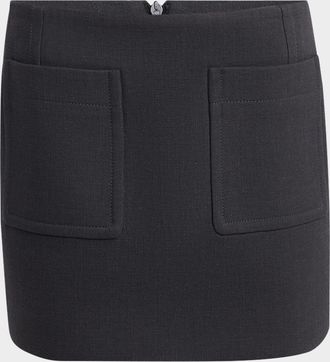 Bottega Veneta Pocket Light Structured Cotton Mini Skirt