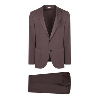 Boglioli Single Breasted Suits, male, Brown, Size: 2XL High-quality wool. Tailored