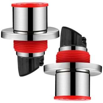 OEM Tapa De Sellado Para Tubo De Desag&uuml;e - 2 Unidades, Color Plata Brillante