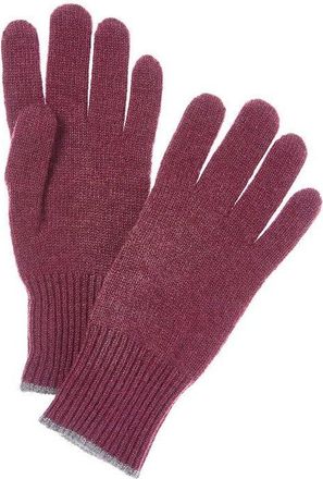 Brunello Cucinelli MenS Bordeaux Cashmere Knit Gloves, Size L