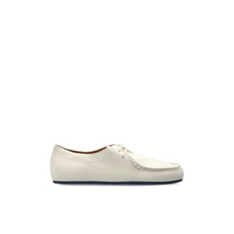 Jil Sander Laced Shoes, female, Beige, Size: 8 1/2 US Lace Up Leather Shoes