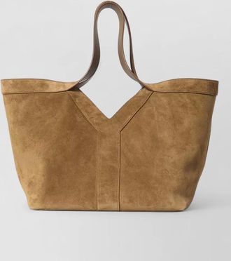 Saint Laurent small suede calfskin tote bag