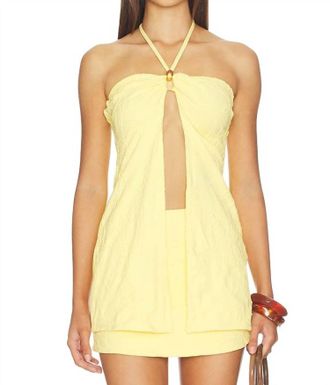 Devon Windsor Jamie Long Top In Lemondrop