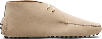 Car Shoe lace-up suede ankle boots - men - Calf Suede/Calf Leather/Rubber/Calf Suede - 11.5 - Neutrals