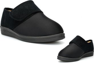 Generic Womens Wide Fit Slippers Ladies Washable Slippers Size 9 Washable Slipper Size 6 Womens Wide Slipper Touch Fastening 4E Fitting Rubber Sole Sizes 3-9 