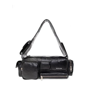 Balenciaga Tassen, Heren, Zwart, ONE Size, Leer, Superbusy Kleine schoudertas