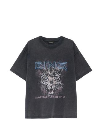 Anine Bing Cade Tee Tiger Muse - Washed Black