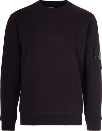C.P. Company Crewneck Sweatshirt In Medium-Weight Diagonal Raised Fleece