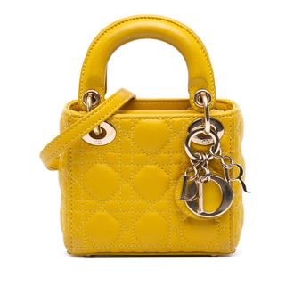 Dior Pre-owned Dior Micro Lambskin Cannage Lady Dior Ladies 15-MA-1221