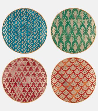 L'OBJET x Fortuny set of 4 earthenware canapé plates