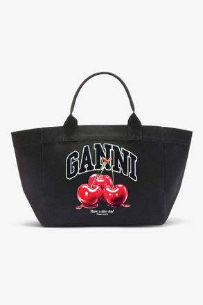 Ganni Mixed Black XXL Cherry Tote