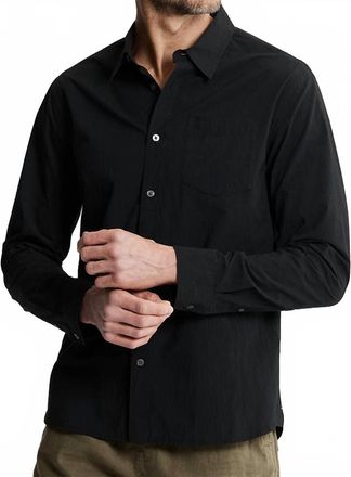 Jachs NY Paper Touch Long Sleeve Shirt In Black