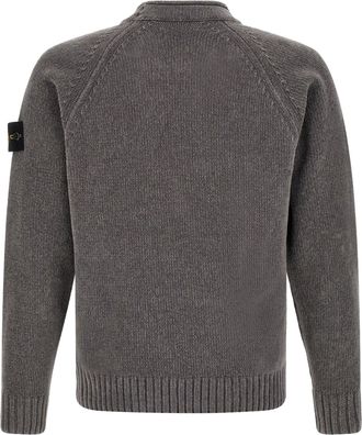Stone Island Moulin&eacute; Cotton Chenille Sweater - Grey
