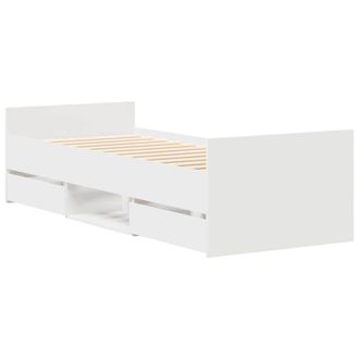 Berkfield Home Durable Bed Frame with Headboard & Footboard White 90x190 cm Single