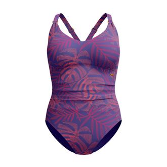 Speedo Dames V-hals Shaping Eendelig Badpak (Blauw)