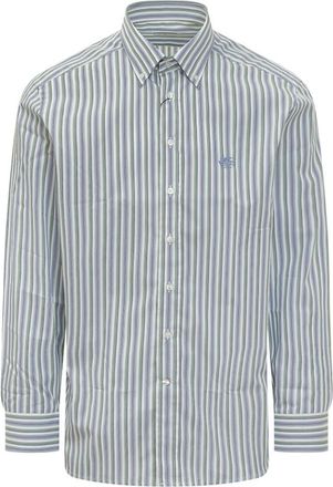 Etro Blue Regular Stripes Shirt
