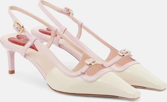Roger Vivier Viv Canard leather slingback pumps