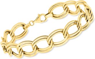 Ross-Simons 18kt Yellow Gold Double-Curb Link Bracelet