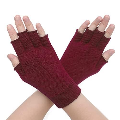 Gants Femme Demi-doigts Hiver - Fourrure Artificielle - Couleurs Variées - Taille Unique Réglable - Lavage Main