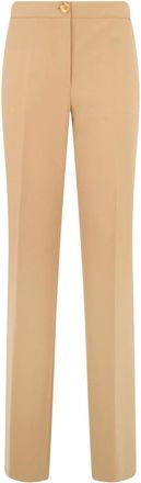 Moschino Broeken, Dames, Beige, M, Katoen, Slim Fit Broeken