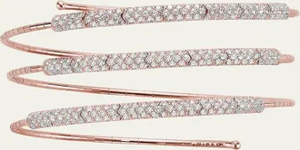 Mattia Cielo 18K Rose Gold and Titanium 255 Natural Diamond Wrap Bracelet