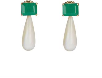 Bounkit Womens Astraea Earrings In Light Green