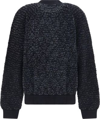 Balmain Womens Zip Jacket With Sequin Details Noir