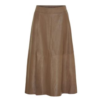 Notyz Notyz - Casablanca Rok - Dames - Rokken - Bruin - Maat: M Leer