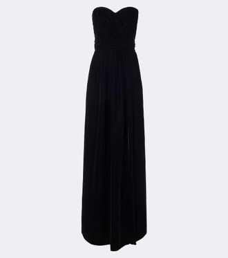 Dolce & Gabbana Abito lungo bustier in velluto