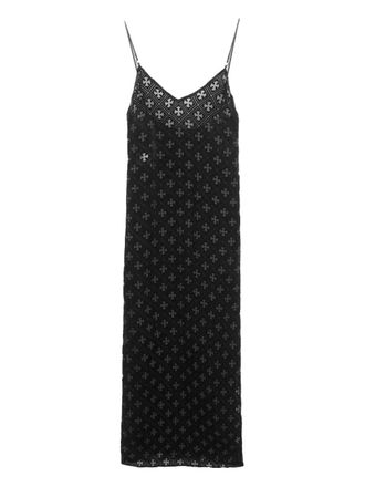 Chrome Hearts sleeveless velvet dress - women - Velvet - S - Black
