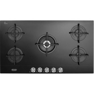 DeLonghi Placa De Cocina Empotrada Delonghi Nsl 590 Nc Negra De 90 Cm A Gas Y 5 Fuegos