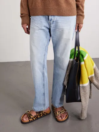 Birkenstock Arizona Leopard-Print Calf Hair Sandals