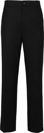 Moncler Tailored Wool Flannel Pants - Heren - Nette broeken - Zwart - L - Wol - Broeken