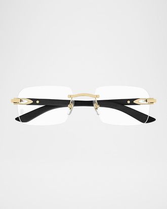 Cartier Men & apos;s CT0453OM Metal Rectangle Optical Frames