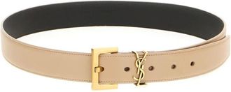 Saint Laurent Dames, Accessoires, Beige, Maat: 85 CM Leer