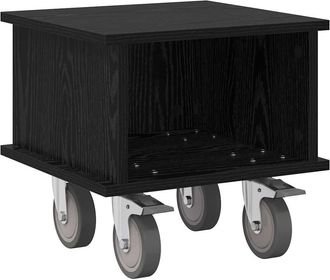 vidaXL Soporte De Tv 37 X 35 X 35 Cm Roble Negro Madera De Ingenier&iacute;a Vidaxl