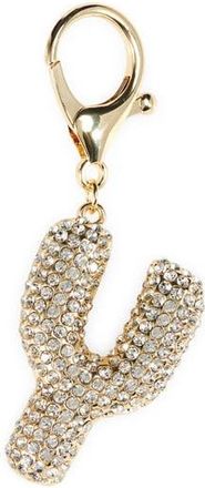 Leith Pav&eacute; Initial Bag Charm in Y- Clear- Gold at Nordstrom Rack