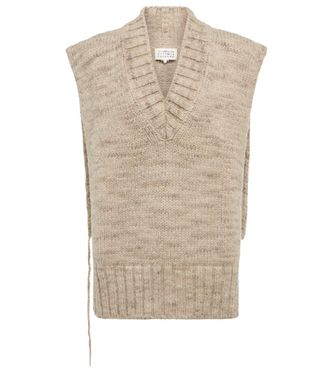 Maison Margiela Alpaca, cotton, and wool sweater vest