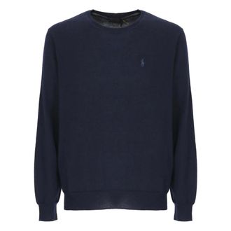Ralph Lauren Maglione girocollo in lana merino - - Knitwear - Uomo - Blu - L