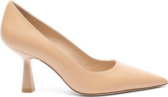 Stuart Weitzman Sculpt 75 - Dames - Pumps - Beige - 41 EU - Leer - Schoenen